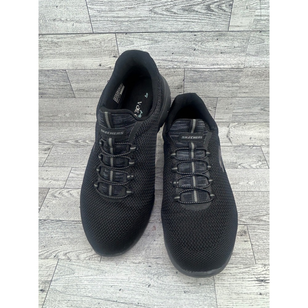 Skechers Summits Quick Getaway Black Women Sz 9 Wide Fit Sneakers 149206W BBK